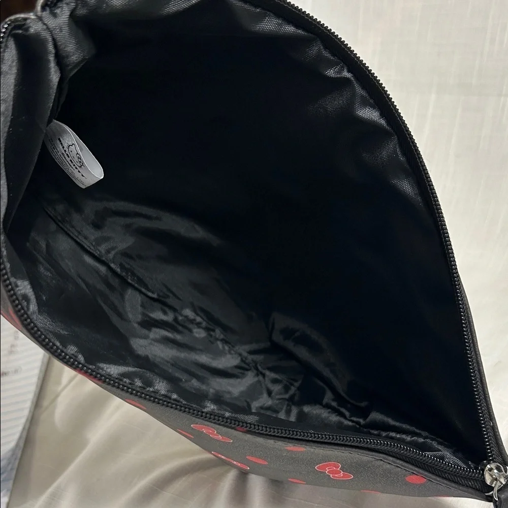 Hello Kitty Black Pouch with Red Bow Accents